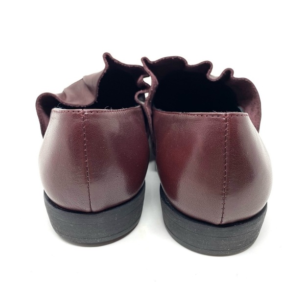 Bueno Burcu leather ruffle flats Merlot - Picture 5 of 7